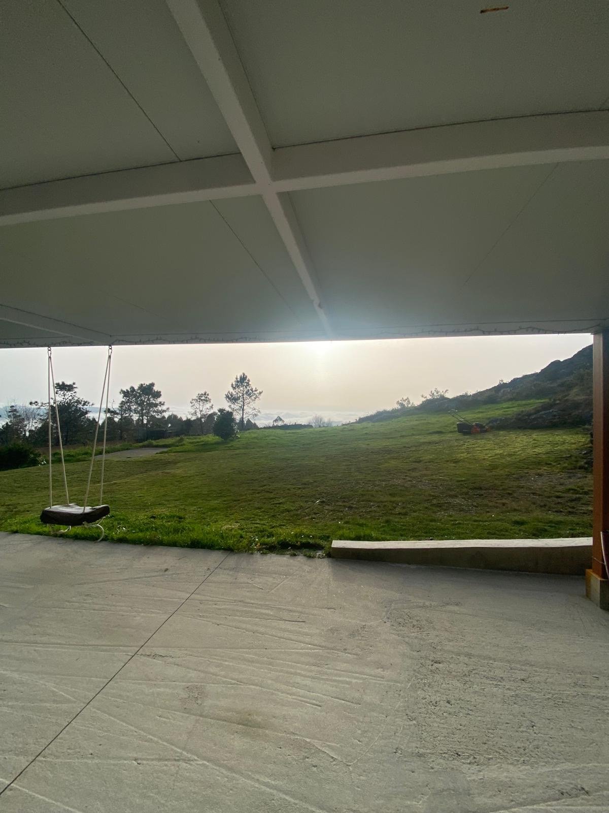 Terrace with swing